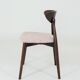 Pink Set of 6 dining chairs Scandinavian design, dark color wood 