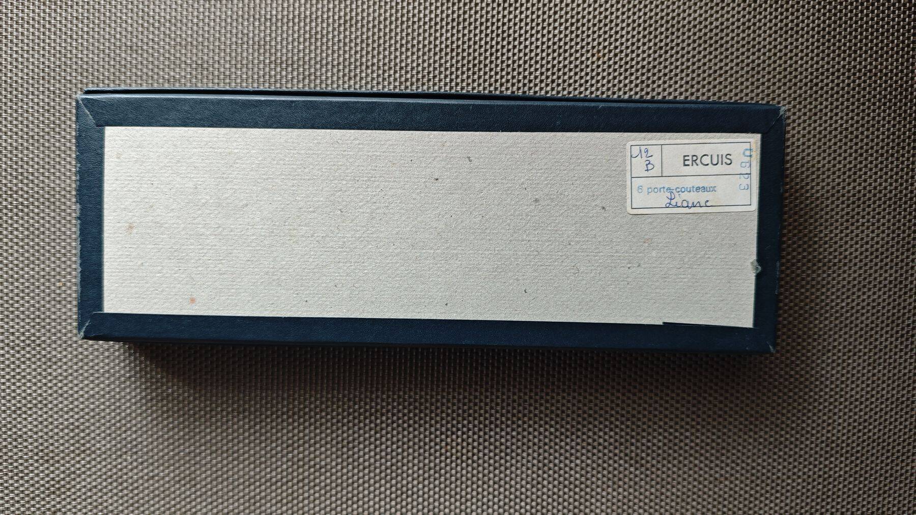 Set of 6 Ercuis modernist silver plated metal knife rests - 1960s/1970s