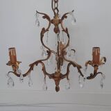 Louis XIV style bronze chandelier with tassels