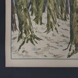 Lithograph by Henri Rivière Aspects of Nature - Winter Woods