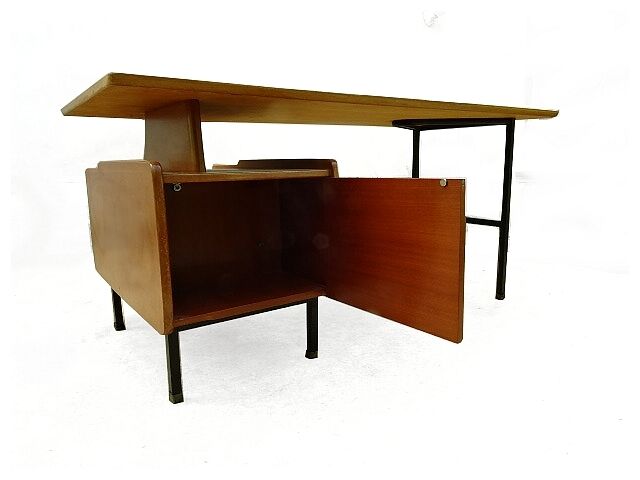 Desk of the designer Jacques Hauville vintage years 1950