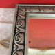 French art deco mirror vintage wood stucco 50x36cm