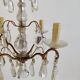 Small chandelier cage with pendants and brass frame louis XV style