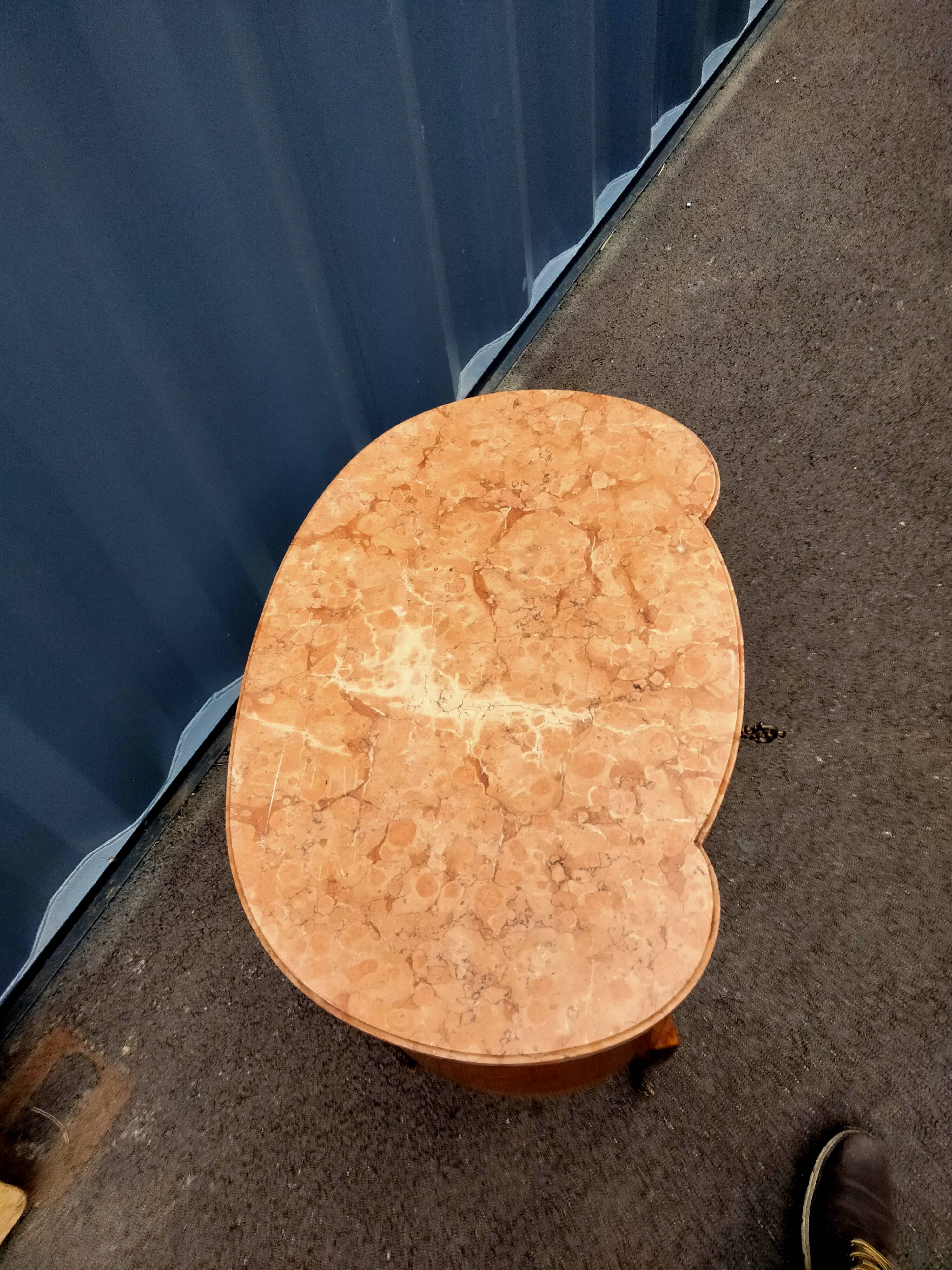 Chest of drawers old marquetry marble top style louis xvi