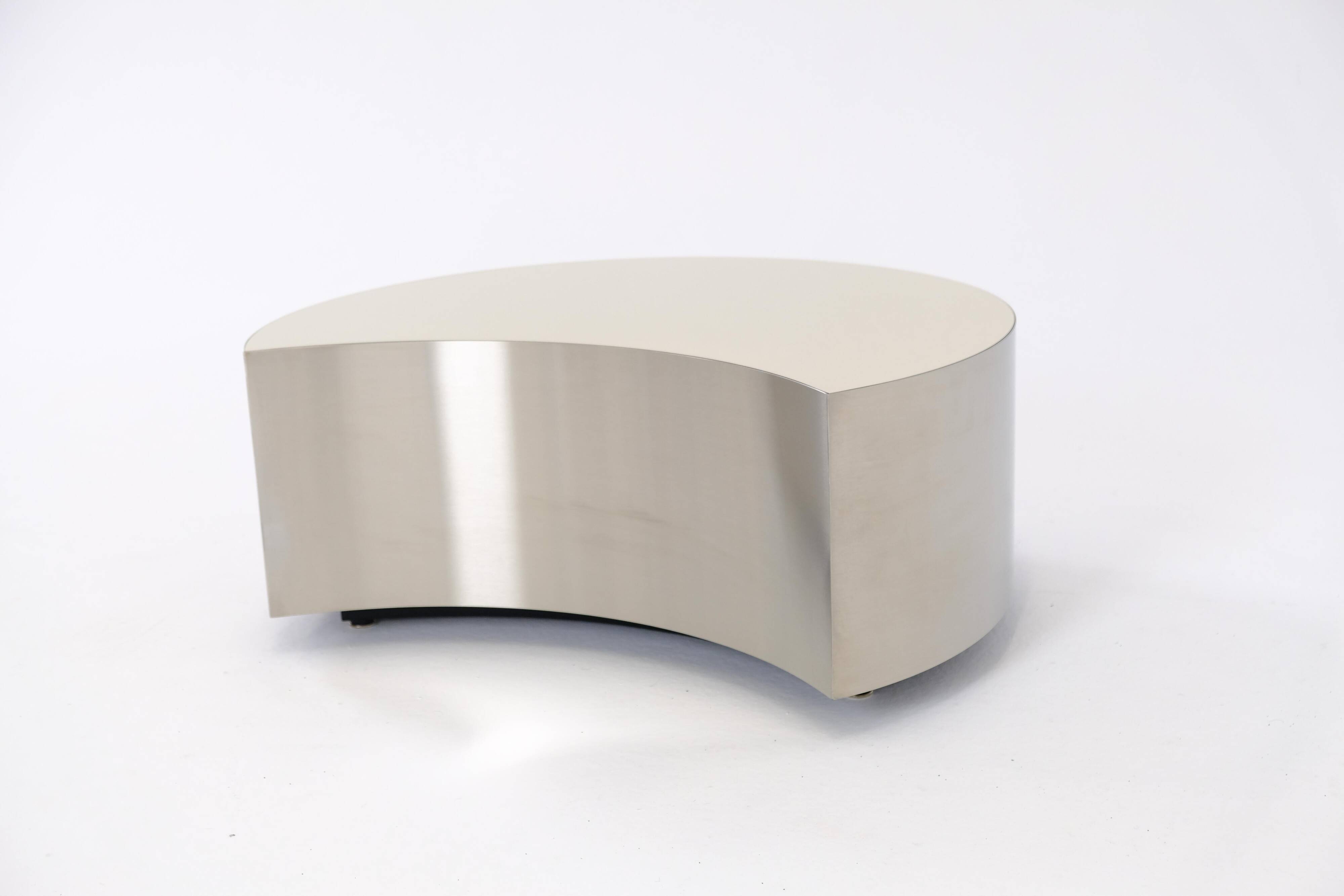 Table basse contemporaine artisanale en laminé, Collection Luna Fusión