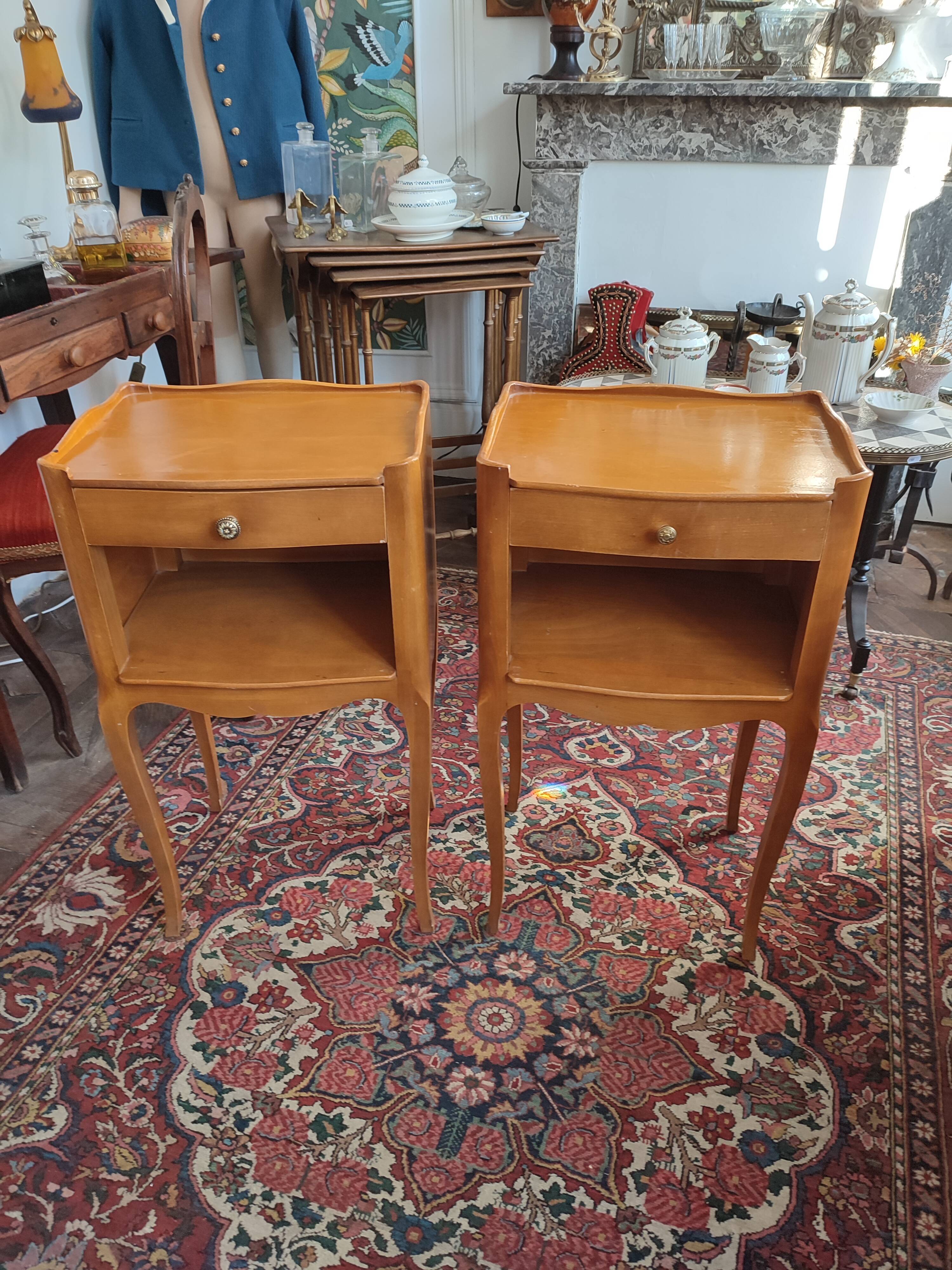 Pair of niche bedside tables