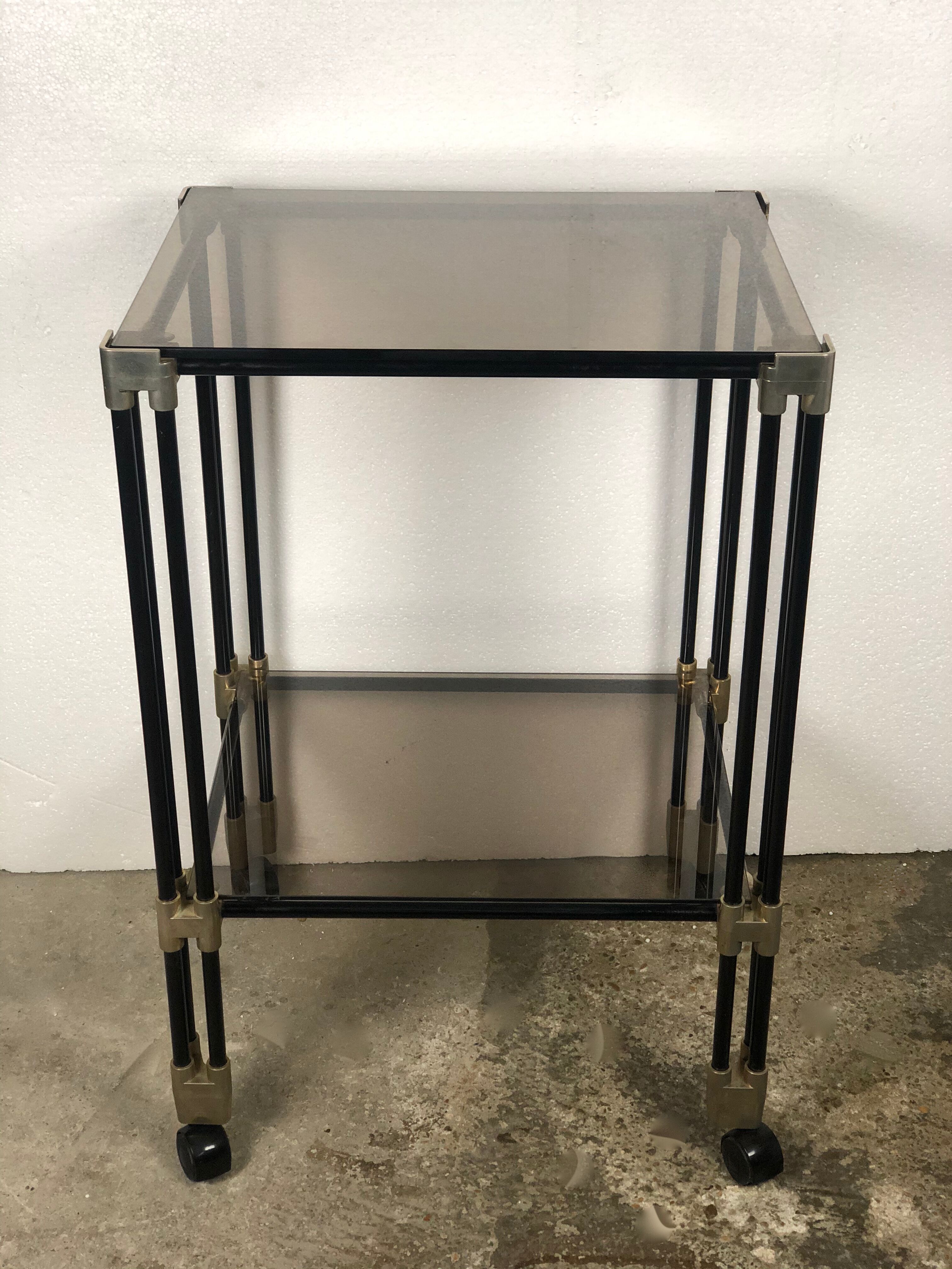 70'S 2-tray 70'S tube brass dessert/rolling table