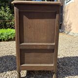 Antique bedside table in wood and marble