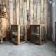 Pair of small Art Deco display cabinets in oak (renovated)
