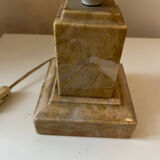 Vintage art deco beige marble lamp base
