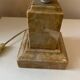 Vintage art deco beige marble lamp base