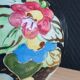 Vintage Ceramic Vase Arte Veneziana, Hand-Painted Flower Decor