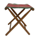 Old wooden folding and canvas  stool