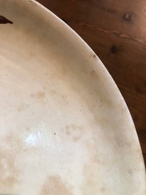 Earthenware compote by Jules Vieillard