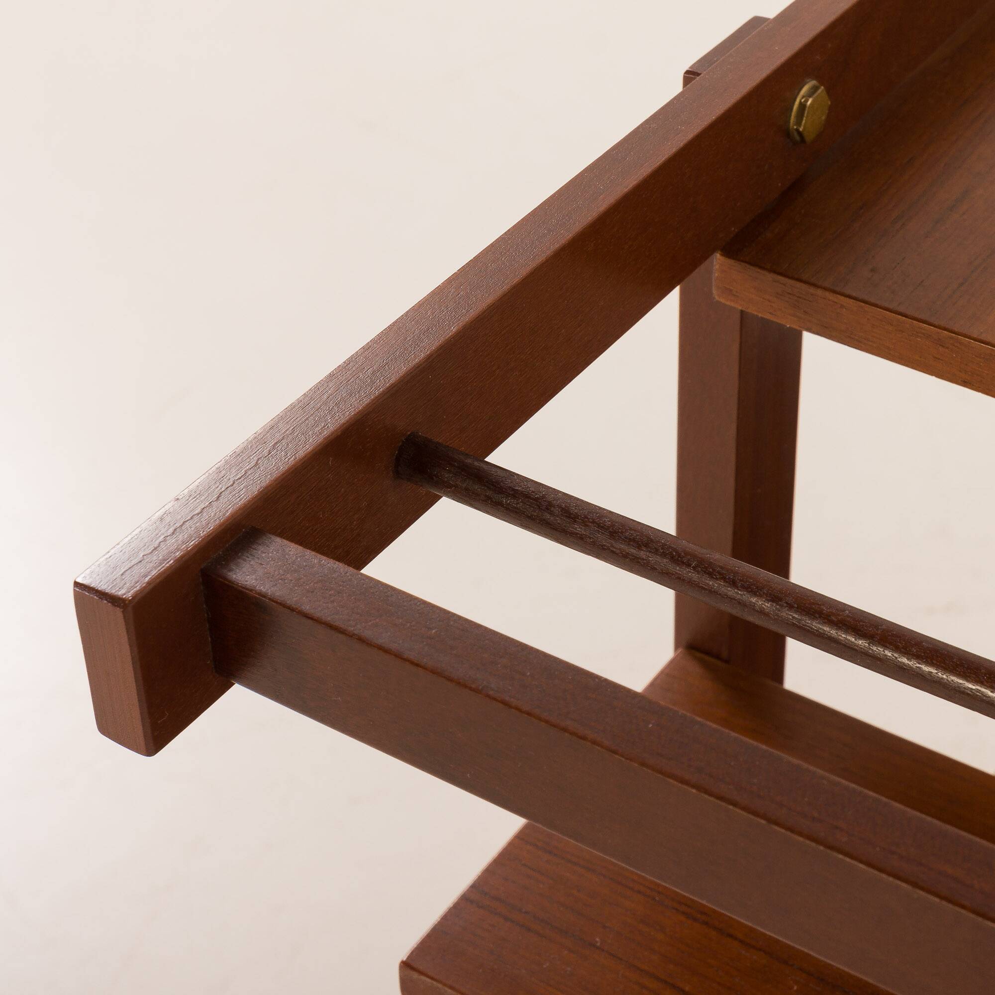 Teak bar cart, serving trolley, 1960s