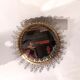 Golden wrought iron Chaty mirror 1960