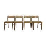 4x 60s 70s Oak dining chairs Danish design H.W Klein for Bramin