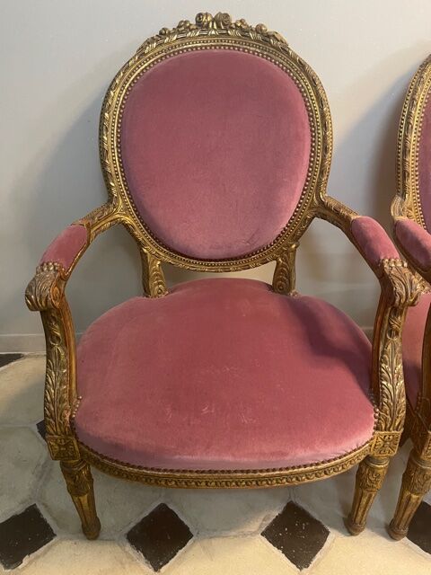 Pair of armchairs Louis XVI style Napoleon III
