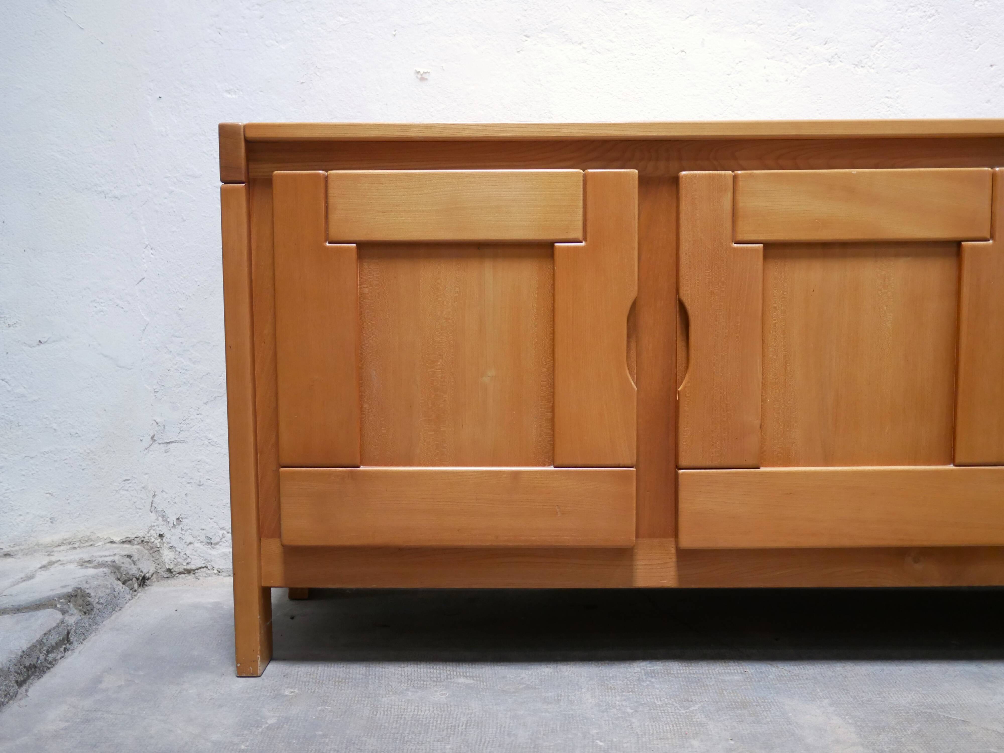 Vintage elm sideboard by Maison Regain editions