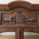 Ancien meuble bibliothèque de château decor blason lion