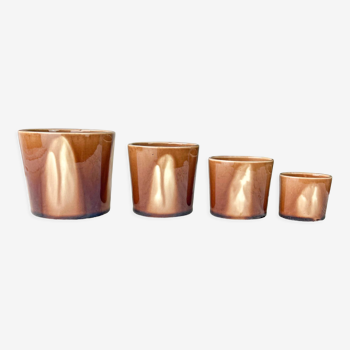 Vintage handcrafted ceramic nesting pots
