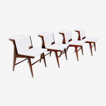 Ensemble de 4 chaises italiennes modernes du milieu du siècle