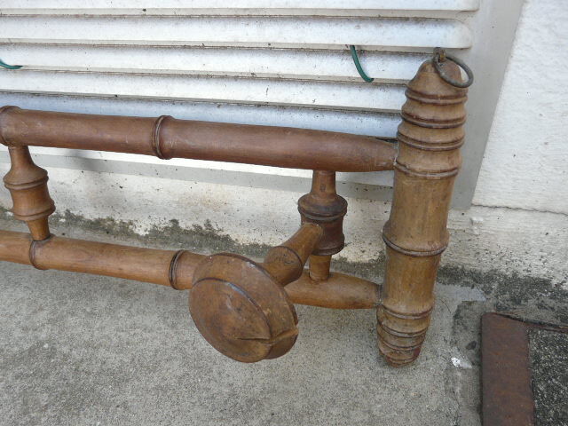 bamboo coat holder Napoleon III 4 hooks