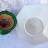 Ceiling light in white opal glass 1950