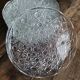 Set of 11 dessert plates in faceted glass
