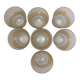Set of 7 old tricolor glasses