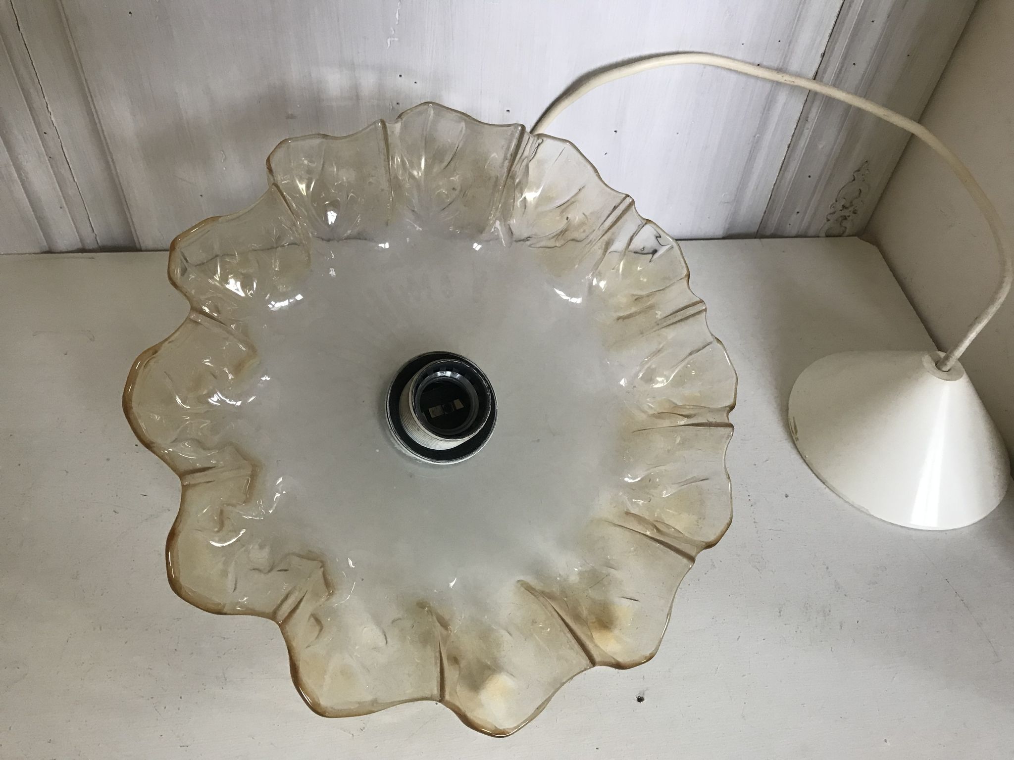 Vintage glass pendant lamp