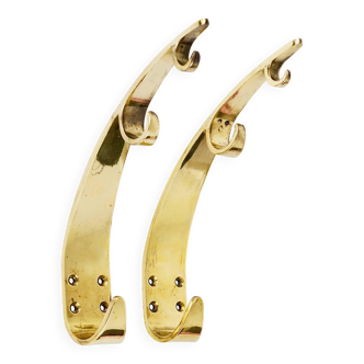 Two large wall brackets in brass from the mid-century, Herta Baller Vienna, Austria, 1950s.