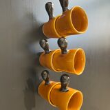Set of 6 stoneware coffee cups