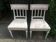 Series of 4 patinated Louis XVI style chairs