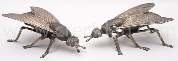 Paire de cendriers mouche