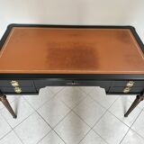 Louis XVI style minister's desk with leather top
