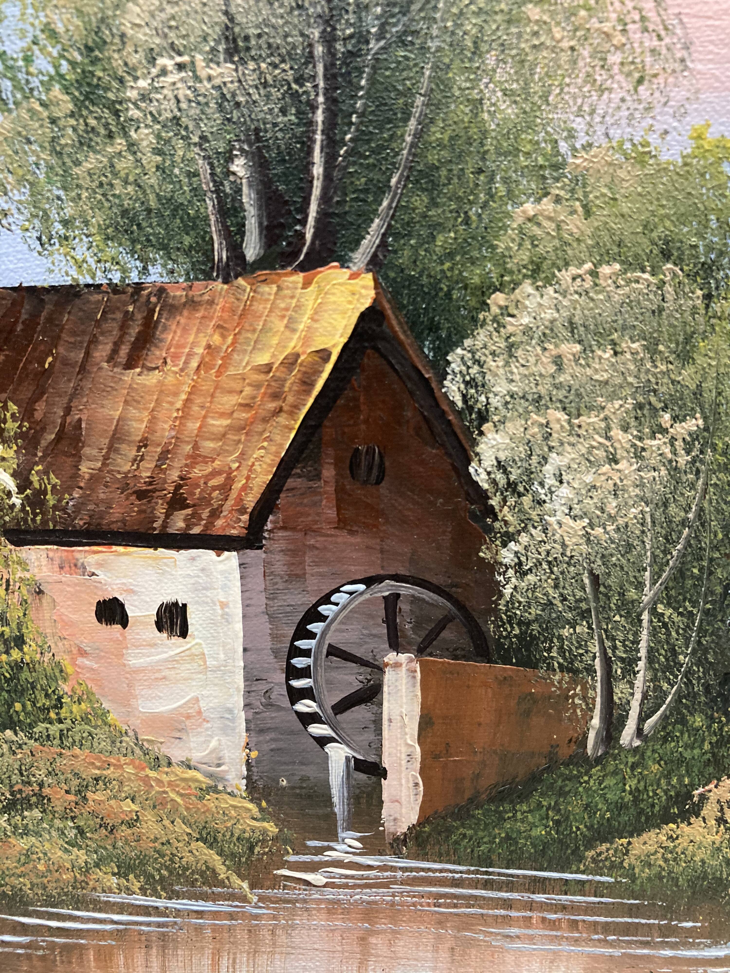 Landscape at the mill painting