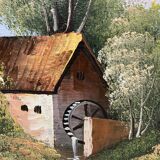 Landscape at the mill painting
