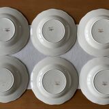 6 large antique deep plates in Sarreguemines earthenware