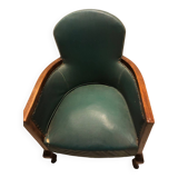 Fauteuil Skaï vintage