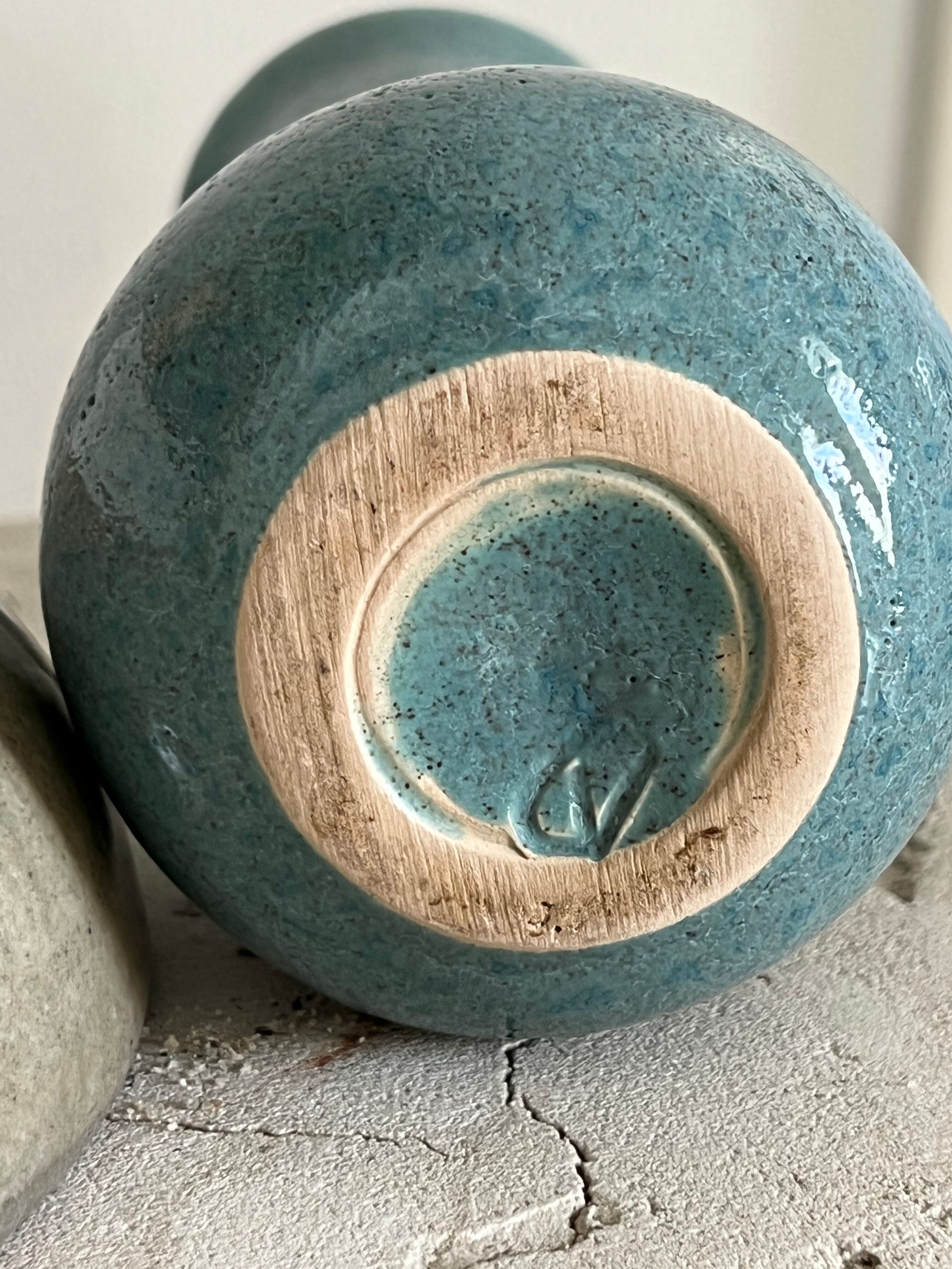 Blue ceramic vase