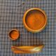 pair of teak dishes and boat shell in beech - Sweden 1950s/60s