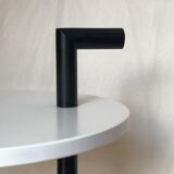 80s side table, black & white geometric shapes