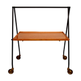 60s teak bar cart