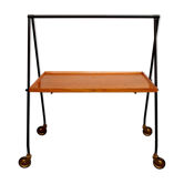 60s teak bar cart