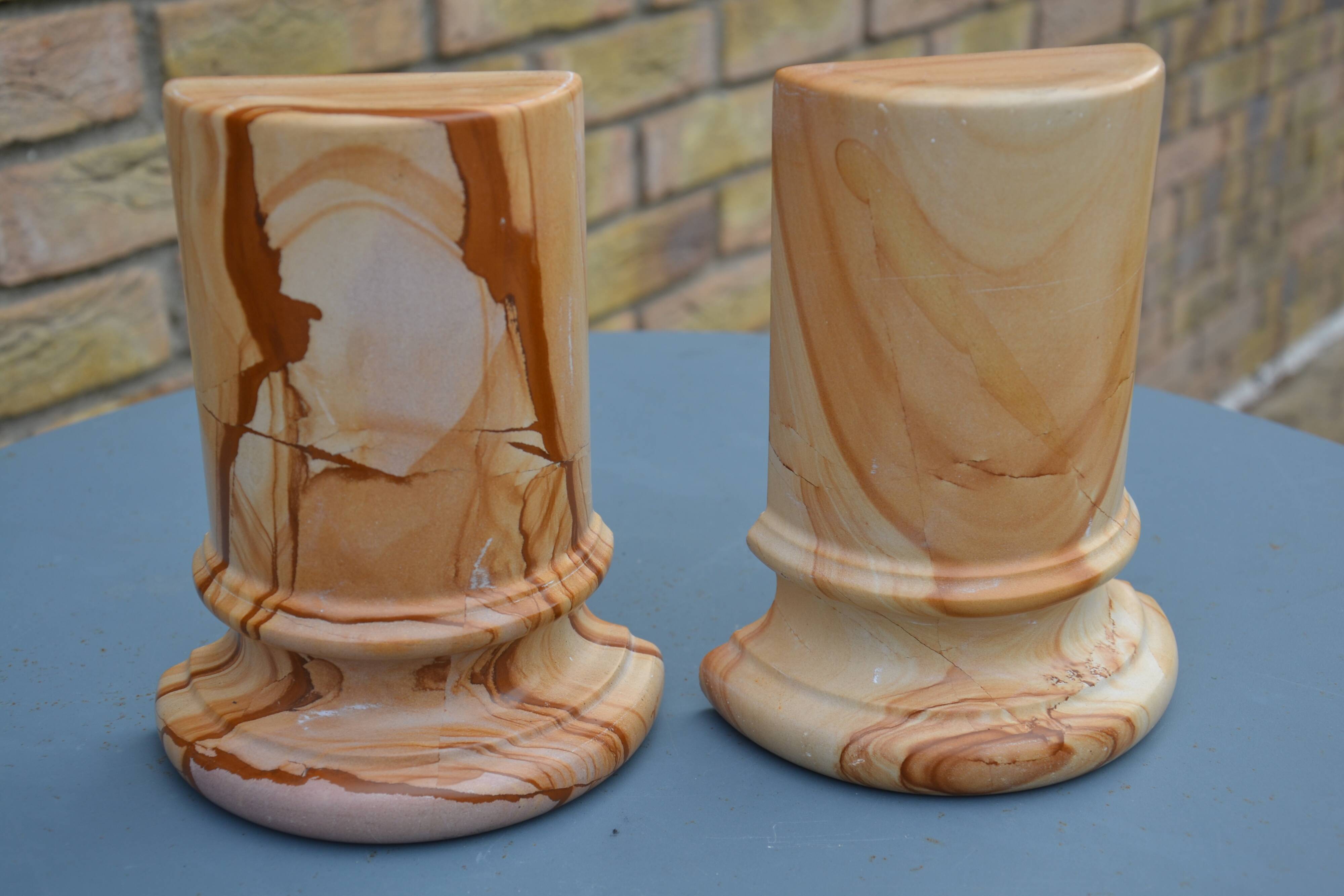 Pair of marble bookends