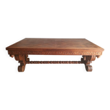 Rocaille table in carved solid oak