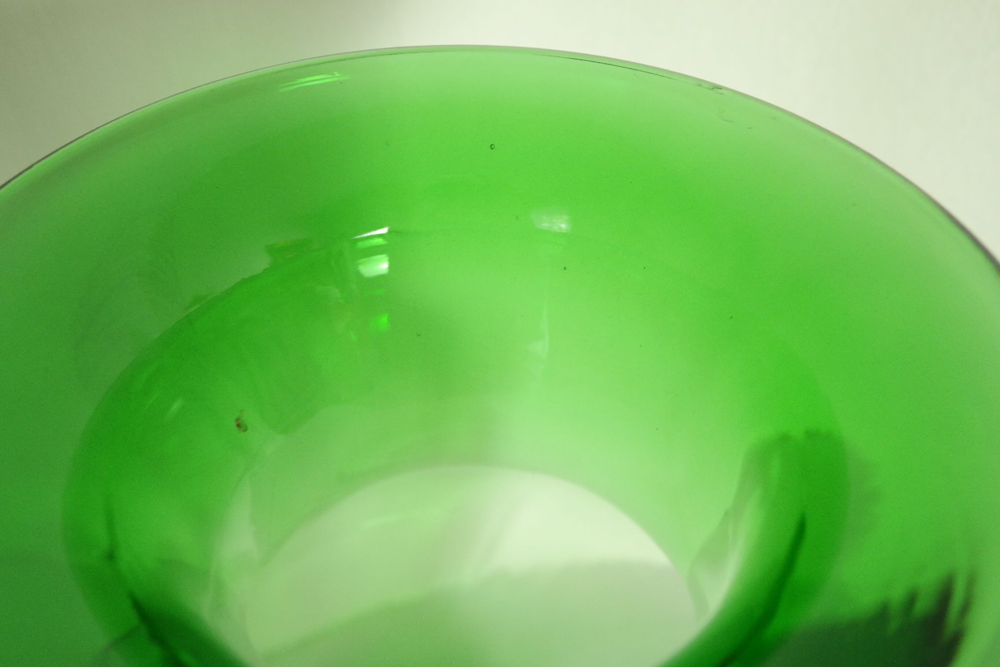 Thick glass vase from Italy, vintage.