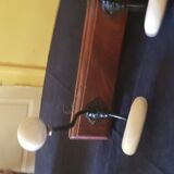 Ceramic and walnut coat rack. The 50's.