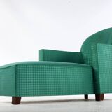 Asymmetrical Art Deco style chaise longue